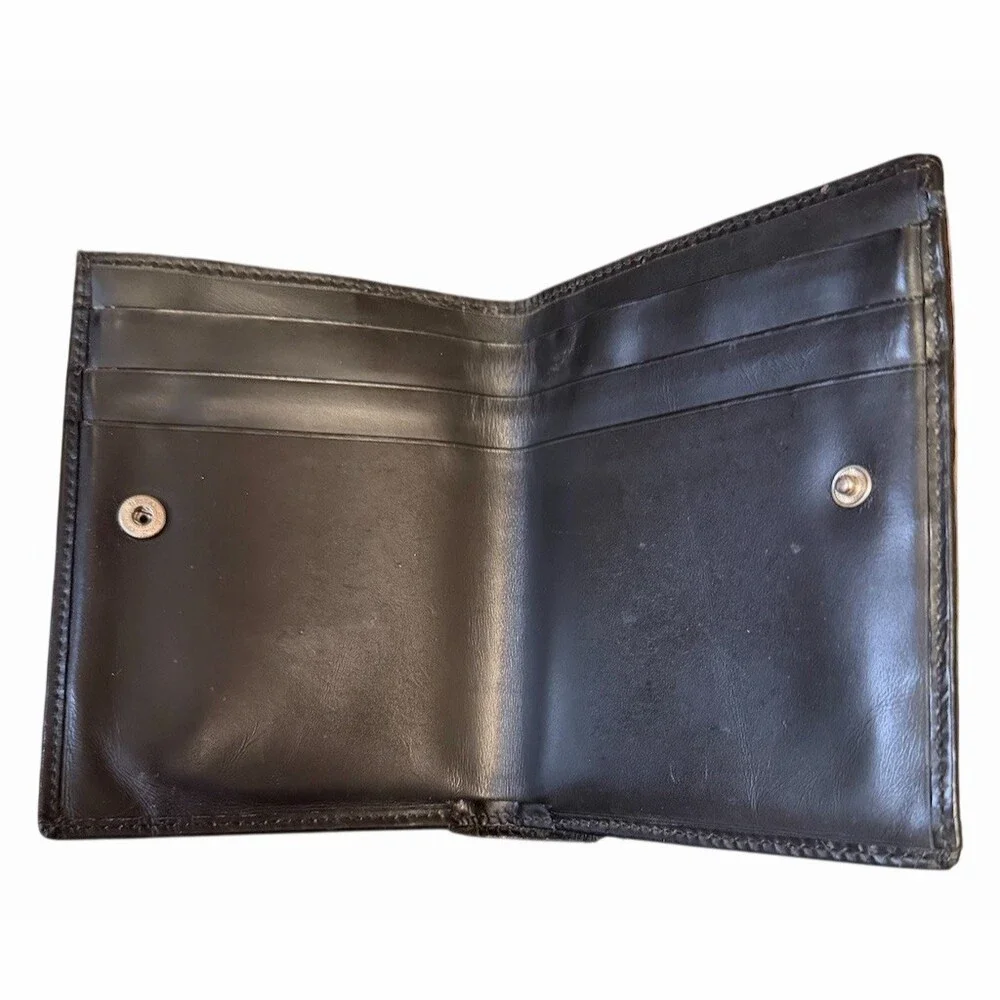 Gucci Vintage Tom Ford Era Wallet Black Bi-Fold Snap Closure